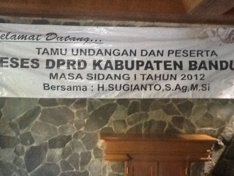 Reses DPRD Kabupaten Bandung H.Sugianto SAg, Msi 